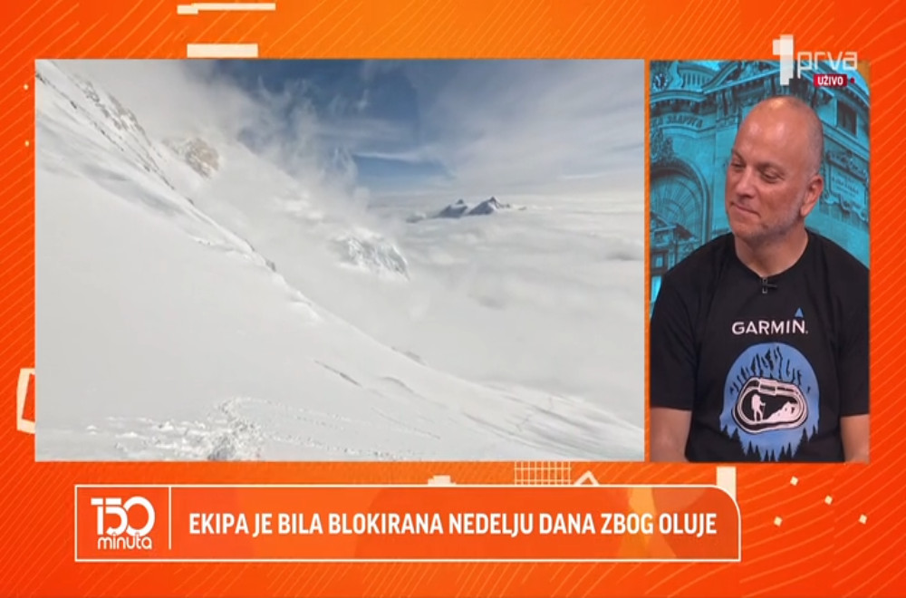 Srpska zastava na najhladnijem vrhu planete
